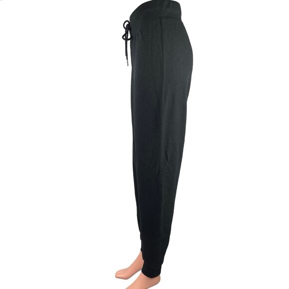 H&M Black High Rise Elastic Waist Drawstring Lounge Joggers Sweat Pants S - Picture 2 of 5